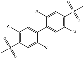4,4'-bis(methylsulfonyl)-2,2',5,5'-tetrachlorobiphenyl Structure