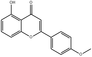 5-HYDROXY-4'-METHOXYFLAVONE 구조식 이미지