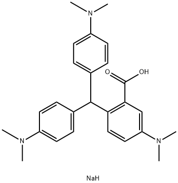 5-디메틸아미노-2-[4,4'-비스(디메틸아미노)벤즈히드릴]벤조산나트륨염 구조식 이미지