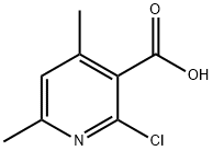 2-Chloro-4,6-dimethyl-3-pyridinecarboxylic acid 구조식 이미지