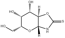 2H-Pyrano[2,3-d]oxazole-2-thione, hexahydro-6,7-dihydroxy-5-(hydroxymethyl)-, (3aR,5R,6R,7S,7aR)- (9CI) 구조식 이미지