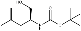 Carbamic acid, [(1S)-1-(hydroxymethyl)-3-methyl-3-butenyl]-, 1,1-dimethylethyl Structure