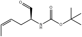 Carbamic acid, [(1S,3Z)-1-formyl-3-pentenyl]-, 1,1-dimethylethyl ester (9CI) 구조식 이미지