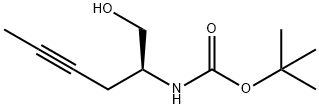 Carbamic acid, [(1S)-1-(hydroxymethyl)-3-pentynyl]-, 1,1-dimethylethyl ester Structure