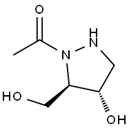 3-Pyrazolidinemethanol, 2-acetyl-4-hydroxy-, (3R,4S)- (9CI) 구조식 이미지