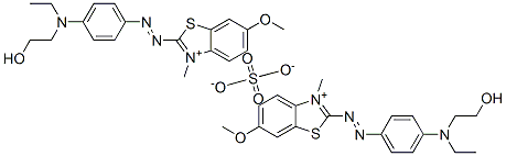 bis[2-[[4-[ethyl(2-hydroxyethyl)amino]phenyl]azo]-6-methoxy-3-methylbenzothiazolium] sulphate Structure