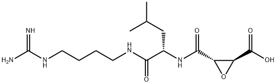 (L-3-TRANS-CARBOXYOXIRANE-2-CARBONYL)-L-LEUCYLAGMATINE HEMIHYDRATE 구조식 이미지