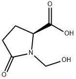 1-(히드록시메틸)-5-옥소-DL-프롤린 구조식 이미지