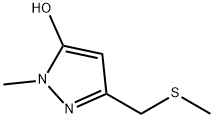 1H-Pyrazol-5-ol,  1-methyl-3-[(methylthio)methyl]- 구조식 이미지
