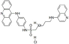 N-[4-(acridin-9-ylamino)phenyl]-5-(quinolin-4-ylamino)pentane-1-sulfon amide dihydrochloride 구조식 이미지