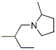 Pyrrolidine, 2-methyl-1-(2-methylbutyl)- (9CI) Structure