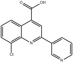 8-CHLORO-2-PYRIDIN-3-YLQUINOLINE-4-CARBOXYLIC ACID Structure