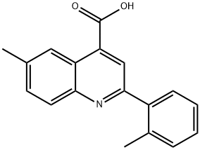 6-METHYL-2-(2-METHYLPHENYL)QUINOLINE-4-CARBOXYLICACID Structure