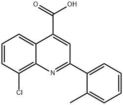 8-CHLORO-2-(2-METHYLPHENYL)QUINOLINE-4-CARBOXYLICACID 구조식 이미지