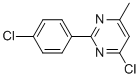 4-CHLORO-2-(4-CHLOROPHENYL)-6-METHYLPYRIMIDINE Structure