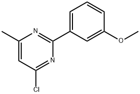 4-CHLORO-2-(3-METHOXYPHENYL)-6-METHYLPYRIMIDINE 구조식 이미지
