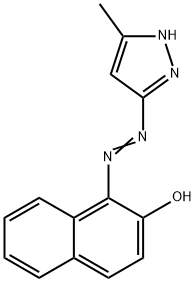 1-[(5-Methyl-1H-pyrazol-3-yl)azo]-2-naphthalenol 구조식 이미지