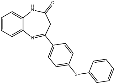 2H-1,5-Benzodiazepin-2-one, 1,3-dihydro-4-(4-(phenylthio)phenyl)- 구조식 이미지