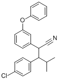 4-Chloro-beta-(1-methylethyl)-alpha-(3-phenoxyphenyl)benzenepropanenit rile 구조식 이미지