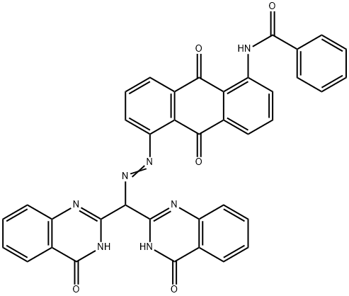 N-[5-[[bis(1,4-dihydro-4-oxo-2-quinazolinyl)methyl]azo]-9,10-dihydro-9,10-dioxo-1-anthryl]benzamide 구조식 이미지