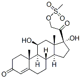 11beta,17,21-trihydroxypregn-4-ene-3,20-dione 21-methanesulphonate Structure