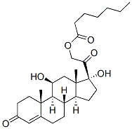 11beta,17,21-trihydroxypregn-4-ene-3,20-dione 21-heptanoate Structure