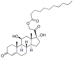 11beta,17,21-trihydroxypregn-4-ene-3,20-dione 21-undecanoate  Structure