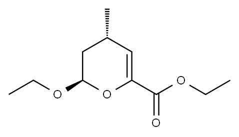 2H-Pyran-6-carboxylicacid,2-ethoxy-3,4-dihydro-4-methyl-,ethylester,(2R,4S)-(9CI) 구조식 이미지