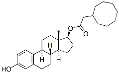 estra-1,3,5(10)-triene-3,17beta-diol 17-(cyclooctaneacetate) 구조식 이미지