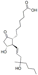 Prost-13-en-1-oic acid, 11,16-dihydroxy-16-methyl-9-oxo-, (11alpha,13E )-(+-)- Structure