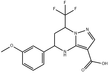 5-(3-Methoxyphenyl)-7-(trifluoromethyl)-4,5,6,7-tetrahydropyrazolo[1,5-a]pyrimidine-3-carboxylic Structure