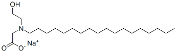 sodium N-(2-hydroxyethyl)-N-octadecylglycinate Structure