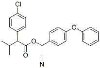 2-(p-Chlorophenyl)-2-isopropylacetic acid cyano(p-phenoxyphenyl)methyl ester Structure