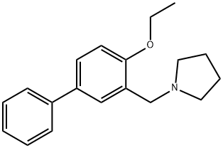 3-Pyrrolidino-N-methyl-4-ethoxybiphenyl 구조식 이미지