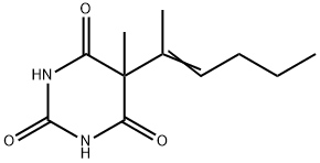 5-Methyl-5-(1-methyl-1-pentenyl)-2,4,6(1H,3H,5H)-pyrimidinetrione Structure