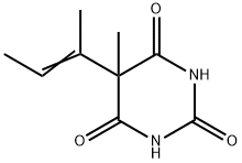 5-Methyl-5-(1-methyl-1-propenyl)-2,4,6(1H,3H,5H)-pyrimidinetrione 구조식 이미지