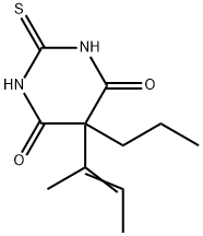 2,3-Dihydro-5-(1-methyl-1-propenyl)-5-propyl-2-thioxo-4,6(1H,5H)-pyrimidinedione 구조식 이미지