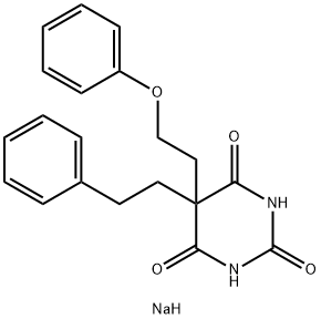 5-Phenethyl-5-(2-phenoxyethyl)-2-sodiooxy-4,6(1H,5H)-pyrimidinedione 구조식 이미지