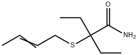 2-(2-Butenylthio)-2-ethylbutyramide Structure