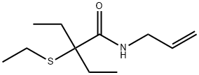 N-Allyl-2-ethyl-2-(ethylthio)butyramide 구조식 이미지