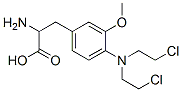 3-[4-[Bis(2-chloroethyl)amino]-3-methoxyphenyl]-2-aminopropionic acid 구조식 이미지