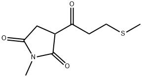 2,5-Pyrrolidinedione, 1-methyl-3-[3-(methylthio)-1-oxopropyl]- (9CI) 구조식 이미지