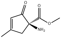 3-Cyclopentene-1-carboxylicacid,1-amino-4-methyl-2-oxo-,methylester,(1S)-(9CI) Structure