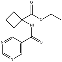 Cyclobutanecarboxylic acid, 1-[(5-pyrimidinylcarbonyl)amino]-, ethyl ester (9CI) 구조식 이미지