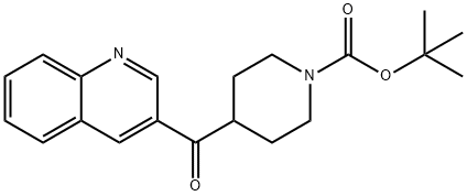 4-(QUINOLINE-3-CARBONYL)-PIPERIDINE-1-CARBOXYLIC ACID TERT-BUTYL ESTER Structure