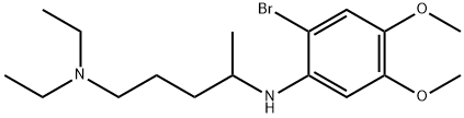 2-Bromo-4,5-dimethoxy-N-[1-methyl-4-diethylaminobutyl]aniline 구조식 이미지