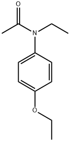 N-에틸-N-(p-에톡시페닐)아세트아미드 구조식 이미지