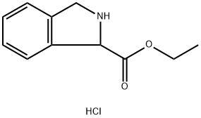 1H-Isoindole-1-carboxylic acid, 2,3-dihydro-, ethyl ester, hydrochloride 구조식 이미지