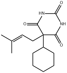 5-Cyclohexyl-5-(3-methyl-2-butenyl)barbituric acid 구조식 이미지