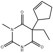 5-(2-Cyclopentenyl)-5-ethyl-1-methylbarbituric acid Structure